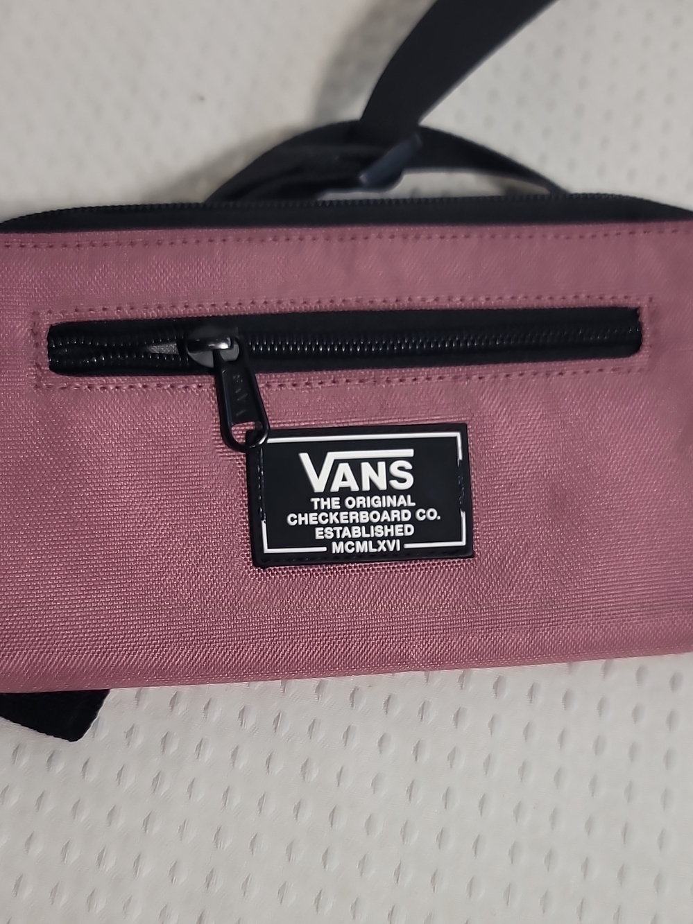 Vans Men's Belt Bag in Dusty Rose Pink with Black Trim